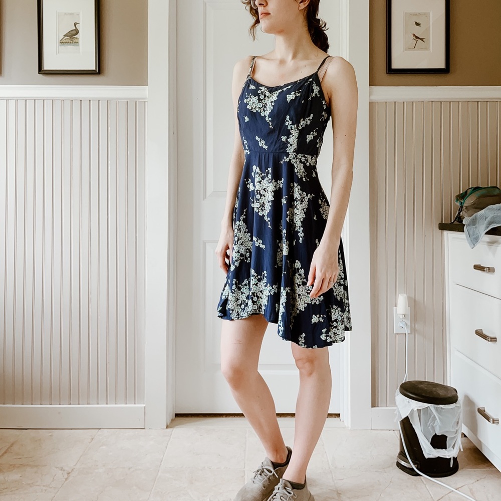 Old Navy Blue Floral Mini Dress